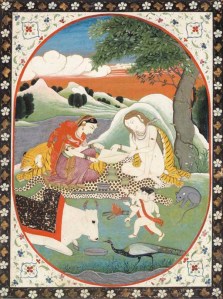 Shiva, Parvati and Ganesh with Bhang